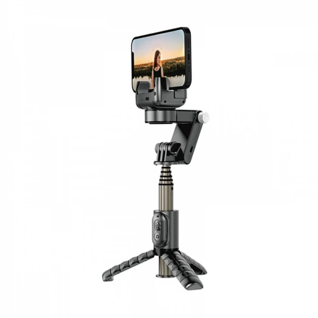 Стедикам стабилизатор с автоматическим отслеживанием Gimbal WiWU Wi-SE006 с LED лампой и Bluetooth кнопкой для телефона | Selfie Stick | Монопод-штатив | Трипод | 776730 - изображение 4