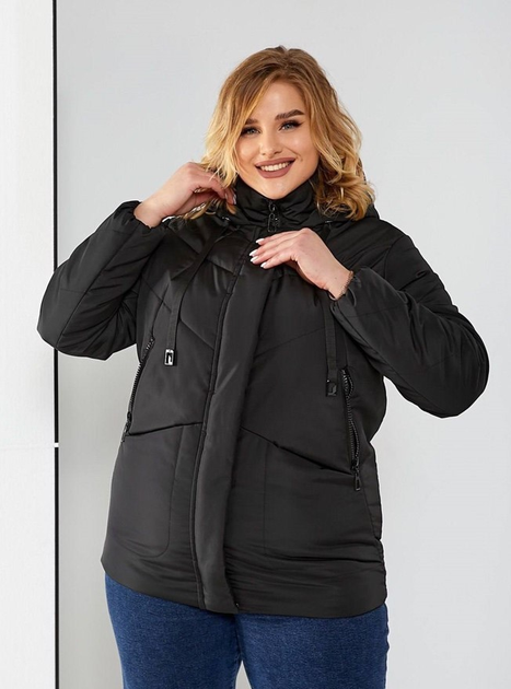 Женская демисезонная куртка с капюшоном больших размеров MODA 0025 54 ...