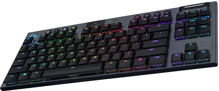 Klawiatura bezprzewodowa Logitech G915 Gaming TKL Tenkeyless LIGHTSPEED Wireless RGB Mechanical GL Tactile Nordic Layout Black (920-009500) - obraz 4