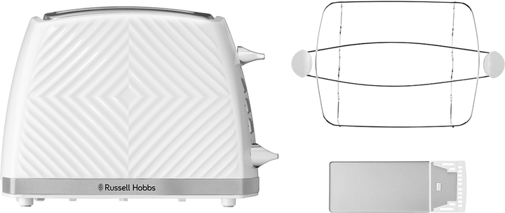 Тостер RUSSELL HOBBS Groove 2S White 26391-56 - зображення 3