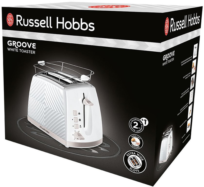 Тостер RUSSELL HOBBS Groove 2S White 26391-56 - зображення 9