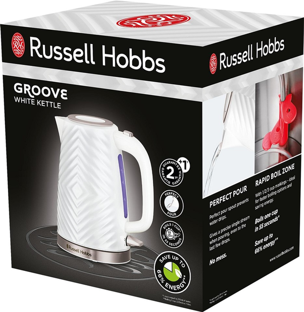 Czajnik elektryczny Russell Hobbs Groove White 26381-70 - obraz 9