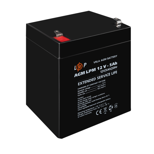 Аккумулятор свинцово-кислотный LogicPower AGM LPM 12 - 5.0 AH - изображение 4