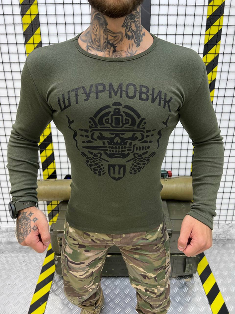 Тактичний лонгслів Tactical Long Sleeve Shirt Olive Elite S - зображення 1