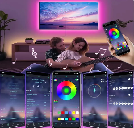 Світлодіодна Led стрічка 15м, Bluetooth, 44 кнопки USB, колір RGB 5050, підключення до смартфона, box - зображення 2