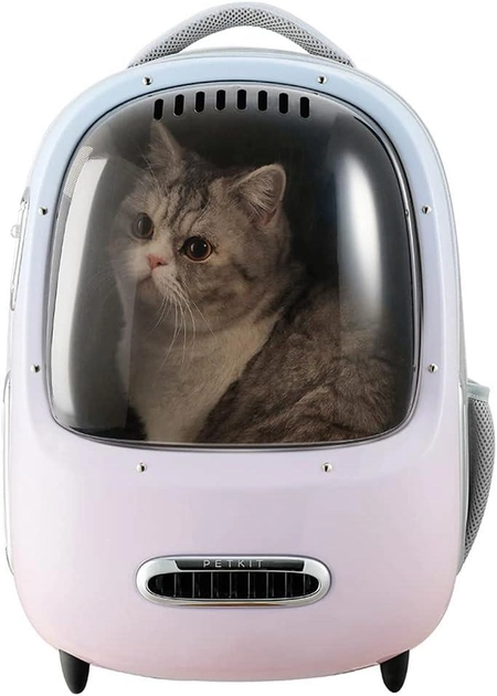 Plecak do noszenia zwierząt Petkit Breezy 2 Smart Cat Carrier Pink (6973293808506) - obraz 2