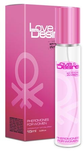 Feromony dla kobiet Love and Desire Pheromones For Women w sprayu 15 ml (5907776180217) - obraz 1