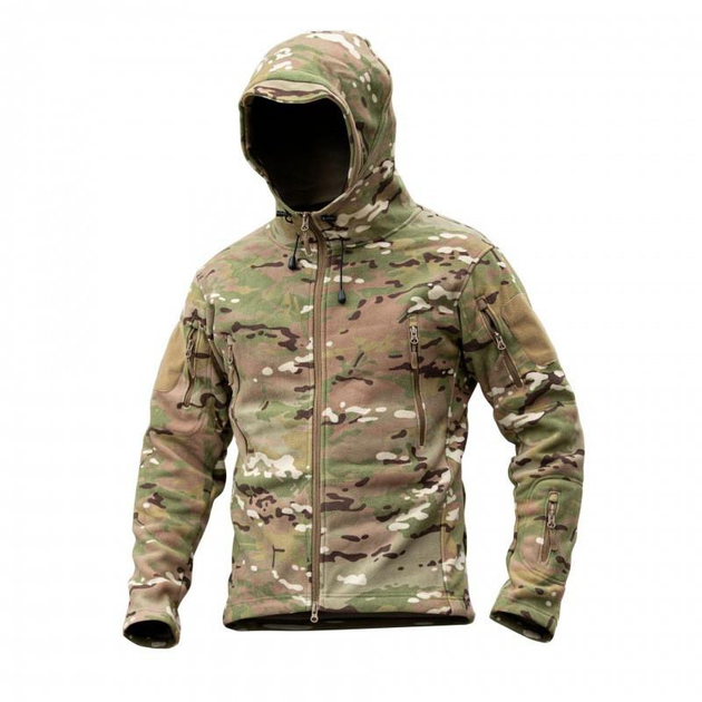 Кофта тактическая флисовая флиска куртка с капюшоном S.archon Multicam Размер L - изображение 1