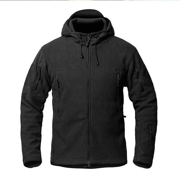 Кофта тактична флісова флісова куртка з капюшоном S.archon black Розмір XXL - зображення 1