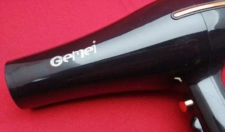 Профессиональный фен для сушки и укладки волос Gemei Gm-1780 3000 Вт Черный - изображение 8