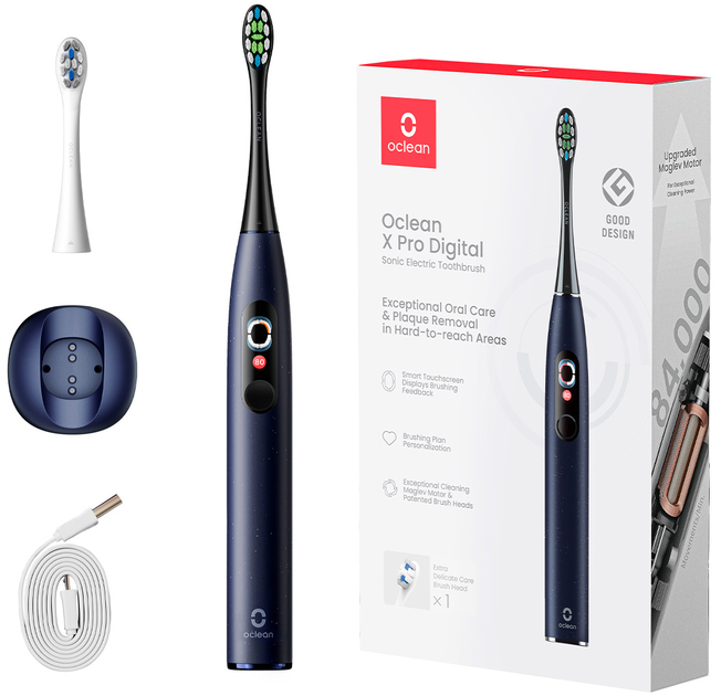 Электрическая зубная щетка Oclean X Pro Digital Dark Blue – фото ...