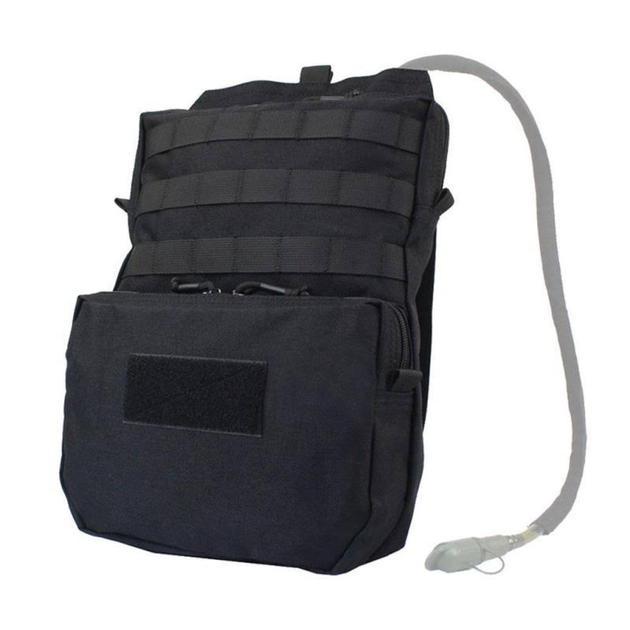 Тактичний рюкзак на плитоностку, утилітарний підсумок під гідратор ROCO tactical Кордура 1000D Чорний - зображення 1