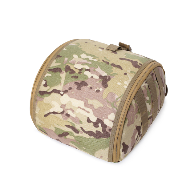 Рюкзак тактический на плитоноску для хранения, переноски балистического шлема, каски 1000D мультикам - изображение 2