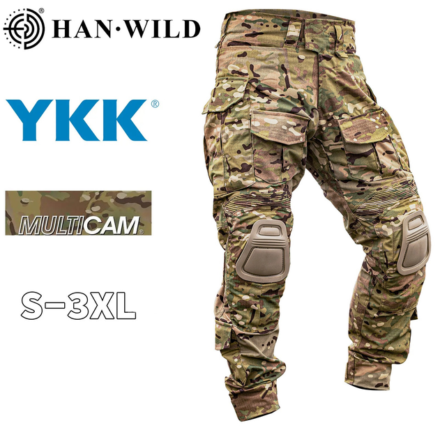 Тактический костюм с наколенниками и налокотниками + кепка Han Wild G3+ multicam 3XL - изображение 2