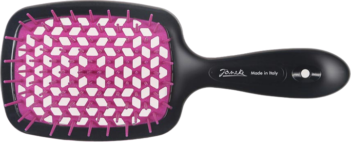 Перукарський гребінець Janeke Superbrush для розплутування волосся Black-Fuchsia (8006060562498) - зображення 1