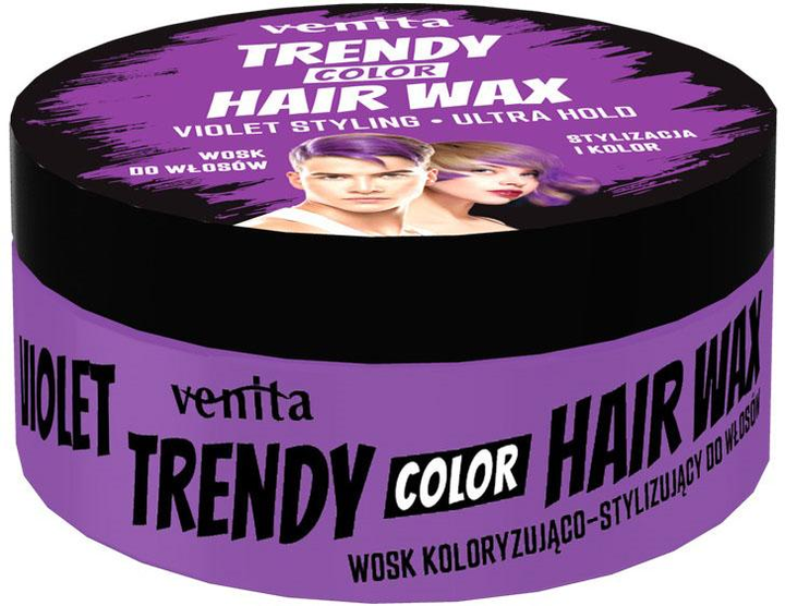 Koloryzujący wosk do stylizacji włosów Venita Trendy Color Hair Violet 75 g (5902101520881) - obraz 1