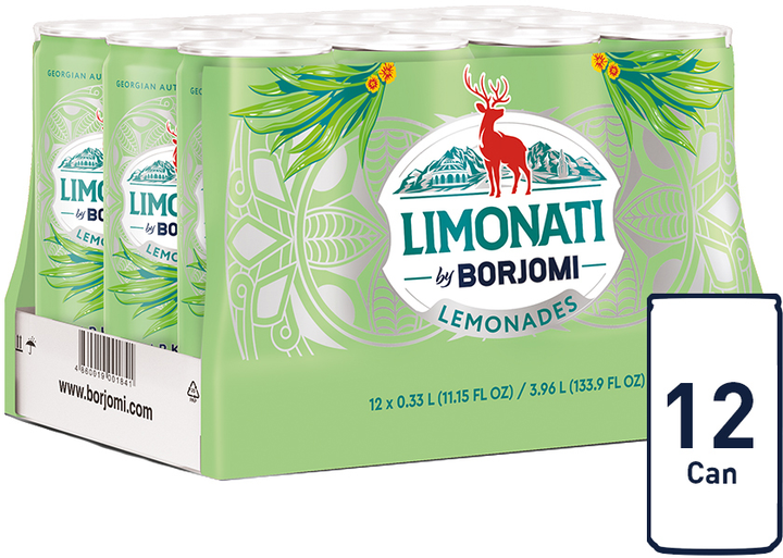 Упаковка лимонаду Borjomi Limonati Тархун 0.33 л х 12 шт (4860019003104 ...