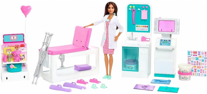 Лялька з аксесуарами Мattel Barbie Набір для гри в клініку 29 см (0887961918717) - зображення 2