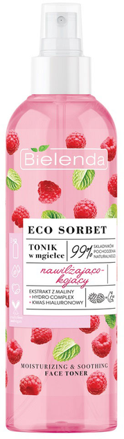 Tonik Bielenda Eco Sorbet w mgiełce nawilżająco-kojący malina 200 ml (5902169042776) - obraz 1