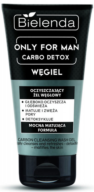 Żel do mycia twarzy Bielenda Only For Man carbo detox oczyszczający 150 g (5902169026073) - obraz 1