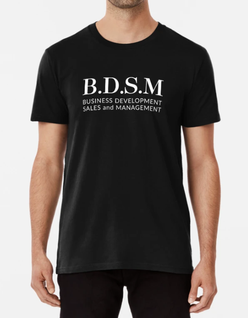Мужская футболка Stedman с принтом BDSM Business Бизнес Черный L