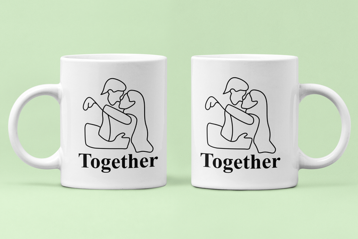 Парні чашки кружки Together Разом для Закоханих Біла 330 мл - Фото 1 Парні чашки кружки Together Разом для Закоханих Біла 330 мл - зображення 1