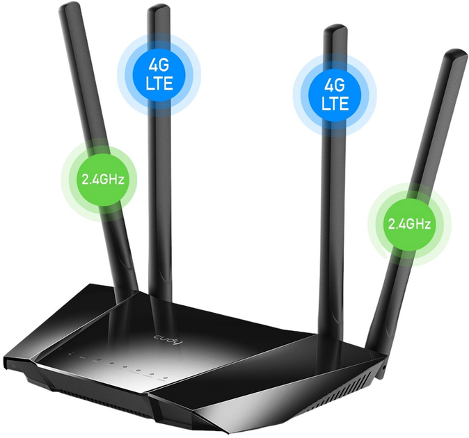 Маршрутизатор Cudy LT400 4G LTE Black (6971690791193) - зображення 4