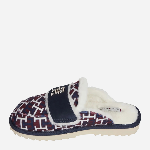 Kapcie damskie ciepłe Tommy Hilfiger FW0FW067160KQ 40 Granatowy/Bordowy (8720641576086) - obraz 3