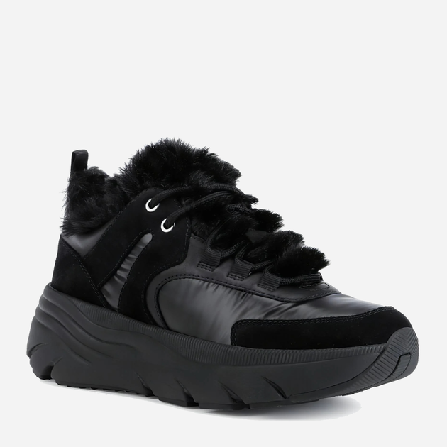 Zimowe sneakersy damskie na platformie do kostki ocieplane Geox D26UFB0FU85C9999 36 Czarne (8050036782922) - obraz 2