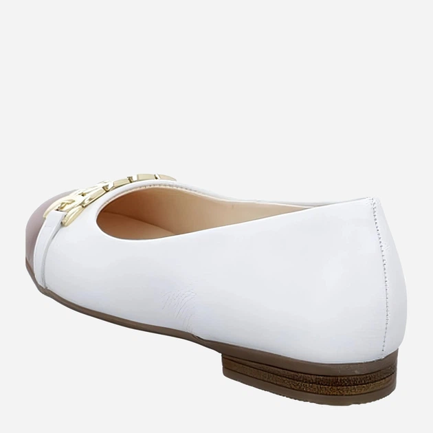 Baleriny damskie skórzane ARA 1231342-05 37 Białe (4054928329749) - obraz 3