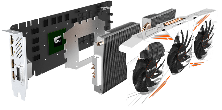 Видеокарта GIGABYTE GeForce GTX 1080 Ti WHITE Б/В - Фото 2 Видеокарта GIGABYTE GeForce GTX 1080 Ti WHITE Б/В - изображение 2