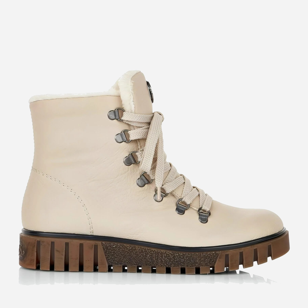 Жіночі зимові черевики високі RIEKER Y3433-60 39 Молочні (4059954140085) - зображення 1