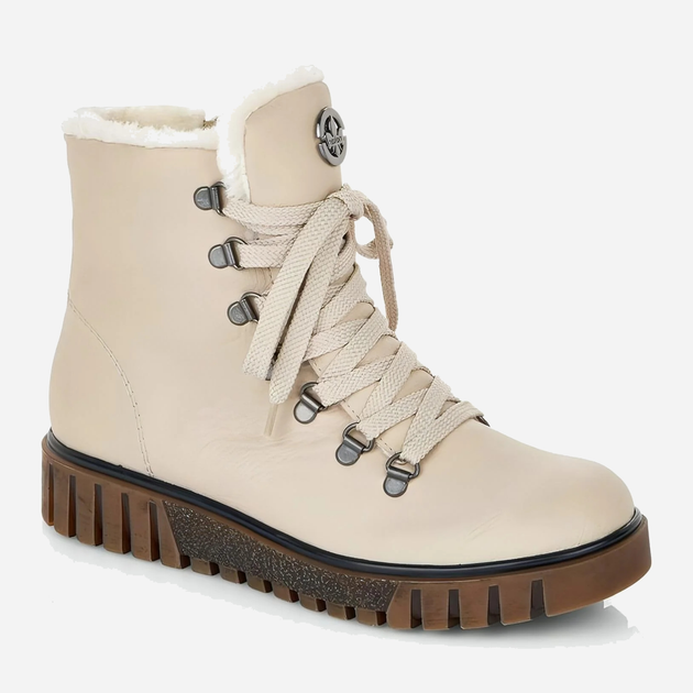 Жіночі зимові черевики високі RIEKER Y3433-60 39 Молочні (4059954140085) - зображення 2