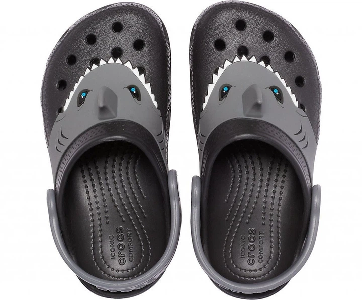 Кроксы Crocs Kids Fun Lab Classic I AM Shark Clog Black J3-34.5-22.5 см 207073 - Фото 4 Кроксы Crocs Kids Fun Lab Classic I AM Shark Clog Black J3-34.5-22.5 см 207073 - изображение 4
