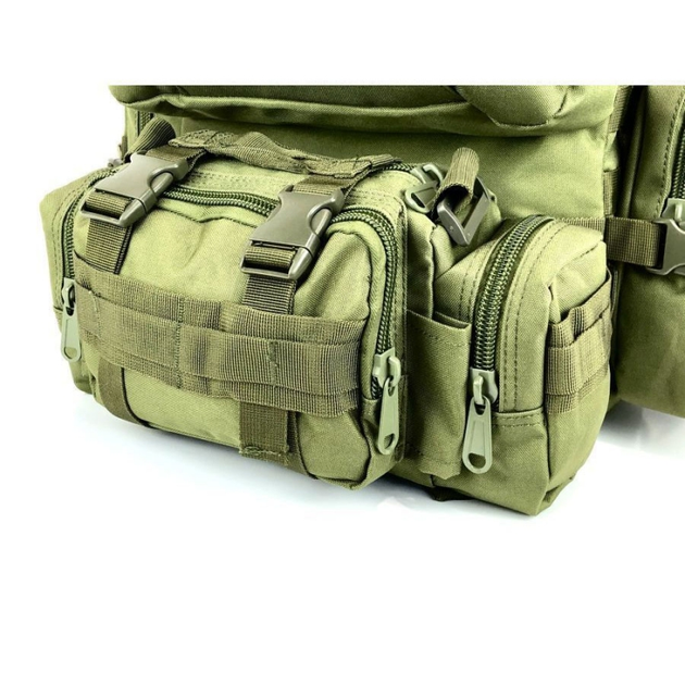 Тактическая сумка Tactical 5L khaki поясная/ плечевая/ армейская/ нагрудная - изображение 2