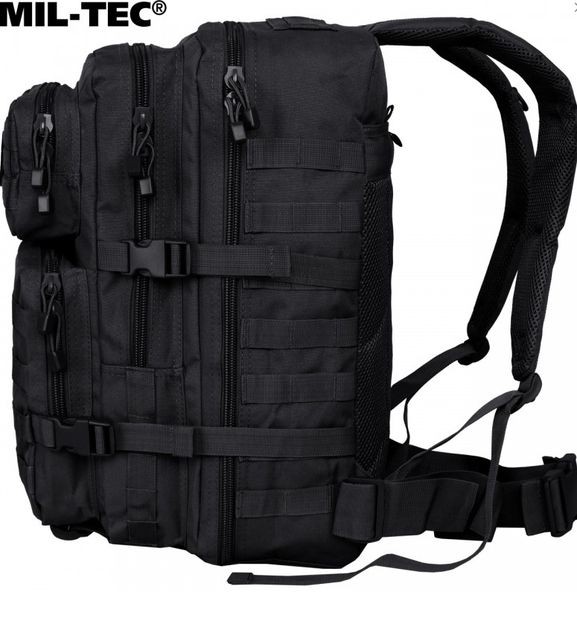 Рюкзак тактичний 36Л Чорний Assault L 36 л Mil-Tec BLACK (14002202-36) - изображение 6