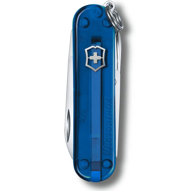 Складной швейцарский нож Victorinox Vx06223.T2G.T81 Classic SD Ukraine 7 функций 58 мм прозрачный сине-желтый - изображение 2