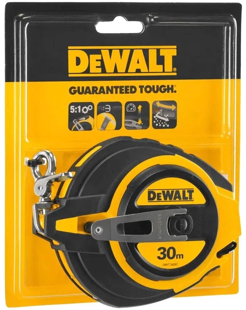 Рулетка вимірювальна DeWalt Steel 30 м х 9.5 мм (DWHT0-34093 - зображення 3