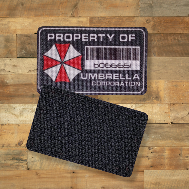 Шеврон Property of Umbrella Corp., 8х5, на липучке( велкро), патч печатный - изображение 4