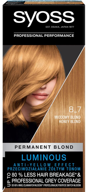 Фарба для волосся Syoss Permanent Coloration перманентний колір 8_7 Медовий блонд (9000100633260) - зображення 1