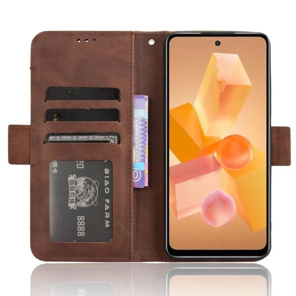 Чехол Deexe Wallet Stand для Infinix Hot 40i - Brown - Фото 3 Чехол Deexe Wallet Stand для Infinix Hot 40i - Brown - изображение 3