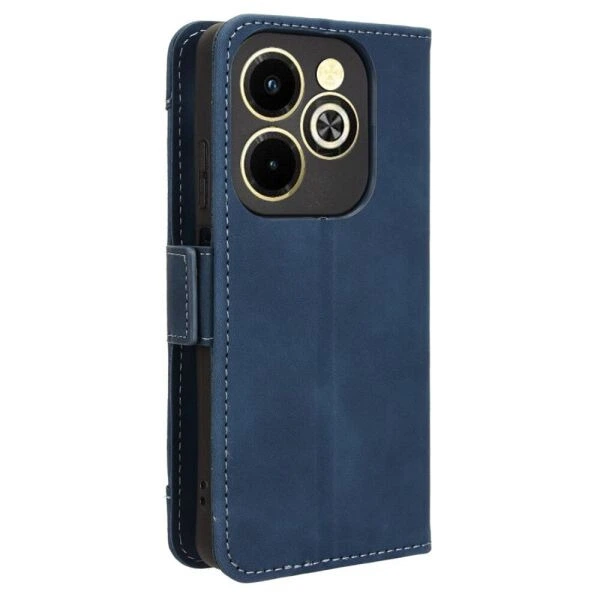Чехол-книжка с кармашками Deexe Wallet Stand для Infinix Hot 40i - Blue - изображение 7