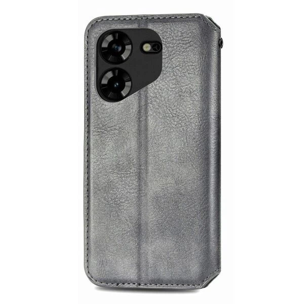 Чехол Deexe Rhombus Wallet для TECNO Pova 5 - Grey - изображение 5
