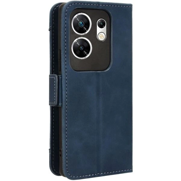 Чехол-книжка с кармашками Deexe Wallet Stand для Infinix Zero 30 - Blue - изображение 7