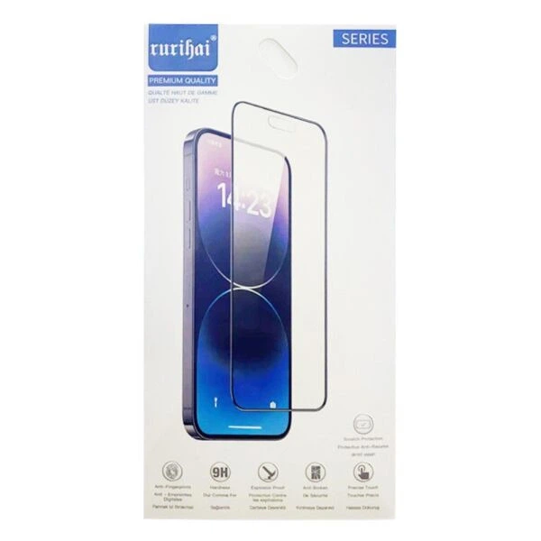 Захисне скло RURIHAI Full Glue Screen Protect для Xiaomi Poco M6 Pro 5G / Redmi 12 5G - Black - зображення 7