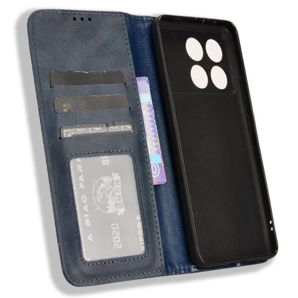 Чохол-книжка Deexe Retro Style для Xiaomi Poco X6 Pro - Black - зображення 5
