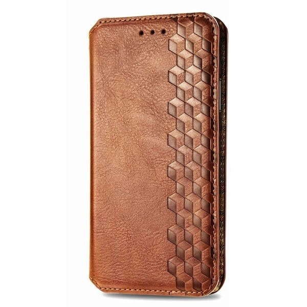 Чехол Deexe Rhombus Wallet для Xiaomi Redmi 13C / Poco C65 - Brown - изображение 4