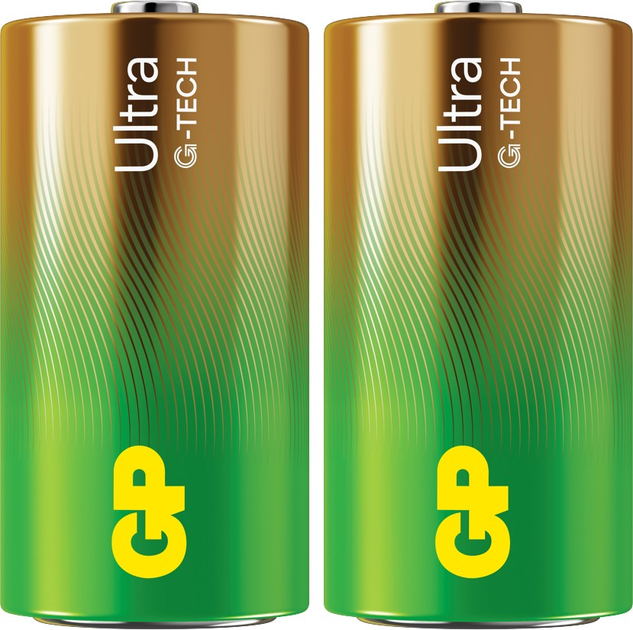 Bateria alkaliczna GP Ultra Alkaline C Batteries 14AU/LR14 1.5V (2-Pack) (4891199220210) - obraz 1