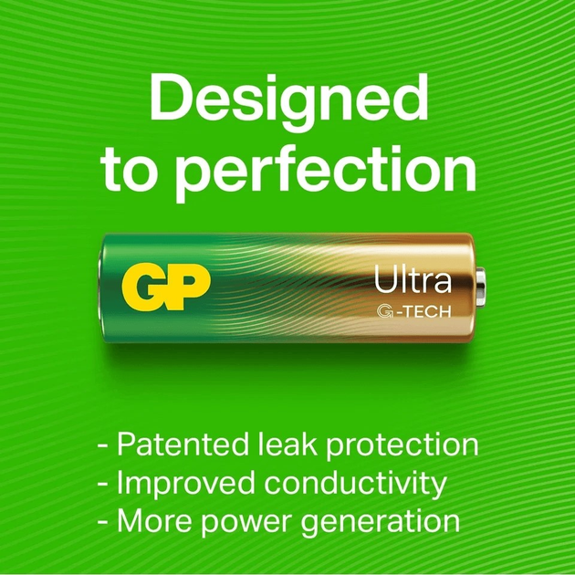 Bateria alkaliczna GP Ultra Alkaline C Batteries 14AU/LR14 1.5V (2-Pack) (4891199220210) - obraz 4