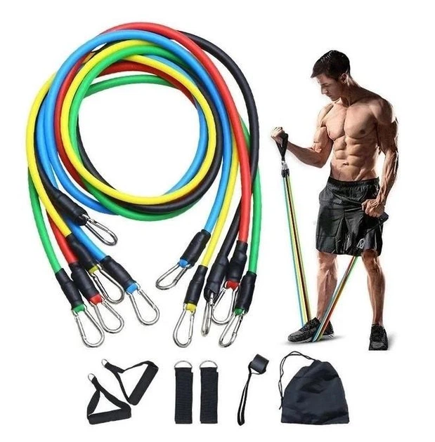 Универсальный набор трубчатых эспандеров фитнес резинки Exercise Pipe - изображение 7